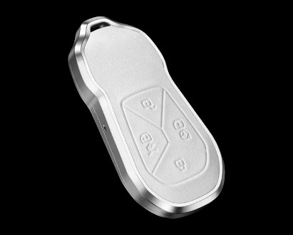 XPENG White Leather Key Cover